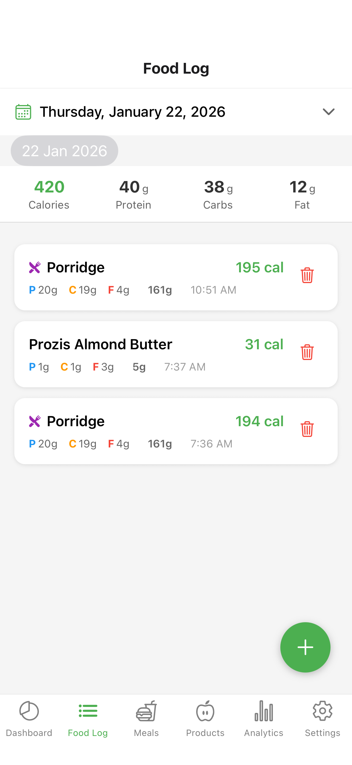 Nutrition Tracker Screenshot 7