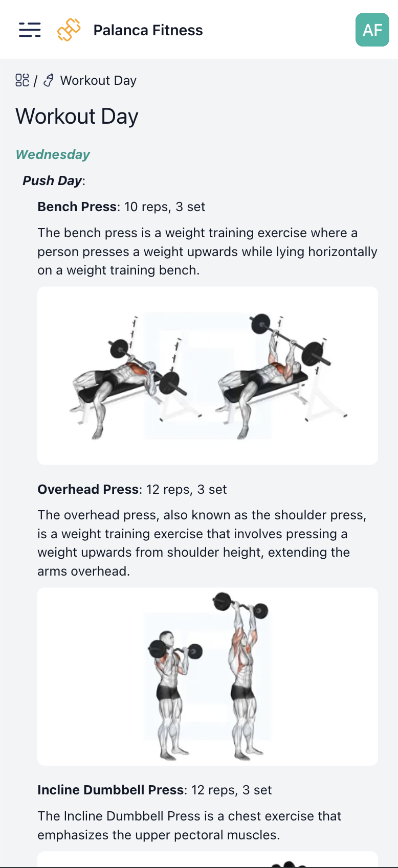 Palanca Fitness Screenshot 2